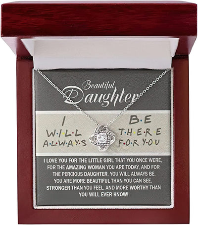 Daughter Necklace Love Knot - Beautiful Daughter Sliver Jewellery