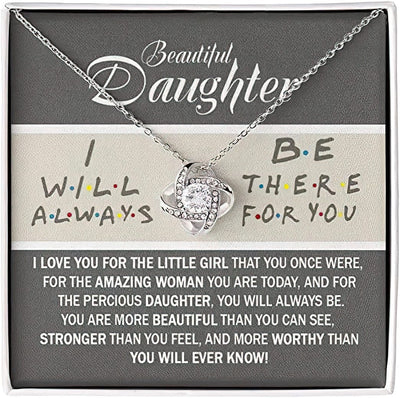 Daughter Necklace Love Knot - Beautiful Daughter Sliver Jewellery