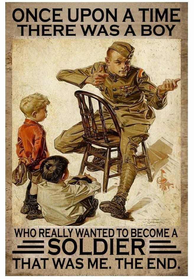 Érase una vez un niño que realmente quería convertirse en soldado Póster, lienzo