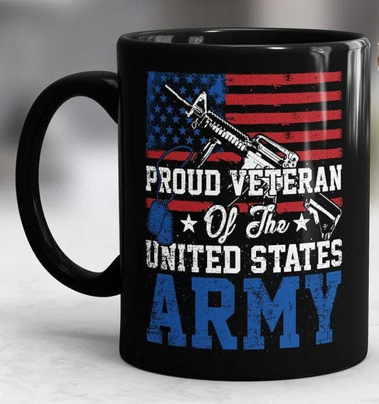 Taza de veterano orgulloso del ejército de los Estados Unidos