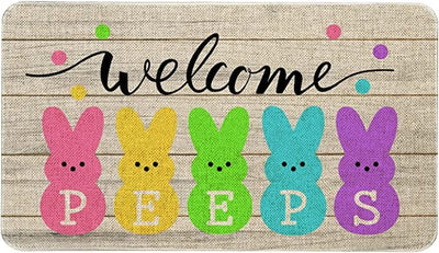 Easter Bunny Welcome Peeps Doormat