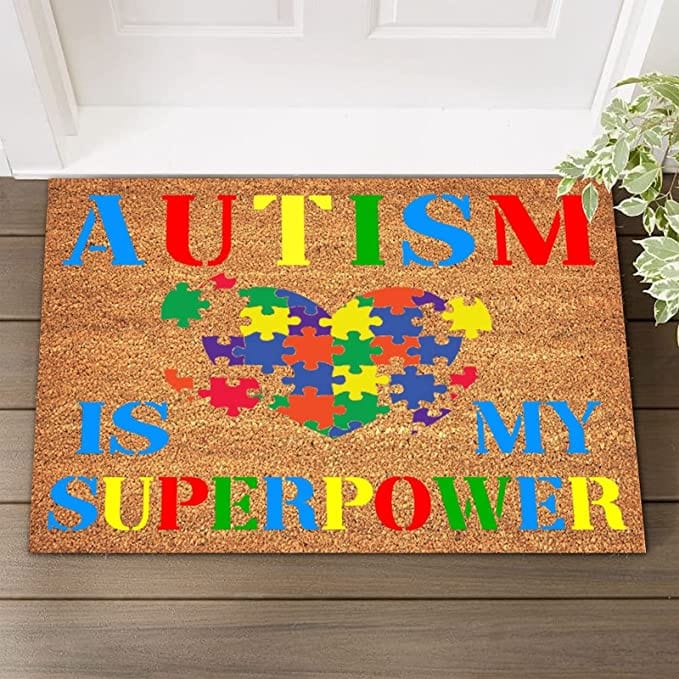 Autism is My Super Power Doormat