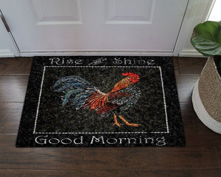 Rise And Shine Good Morning Rooster Chicken Doormat