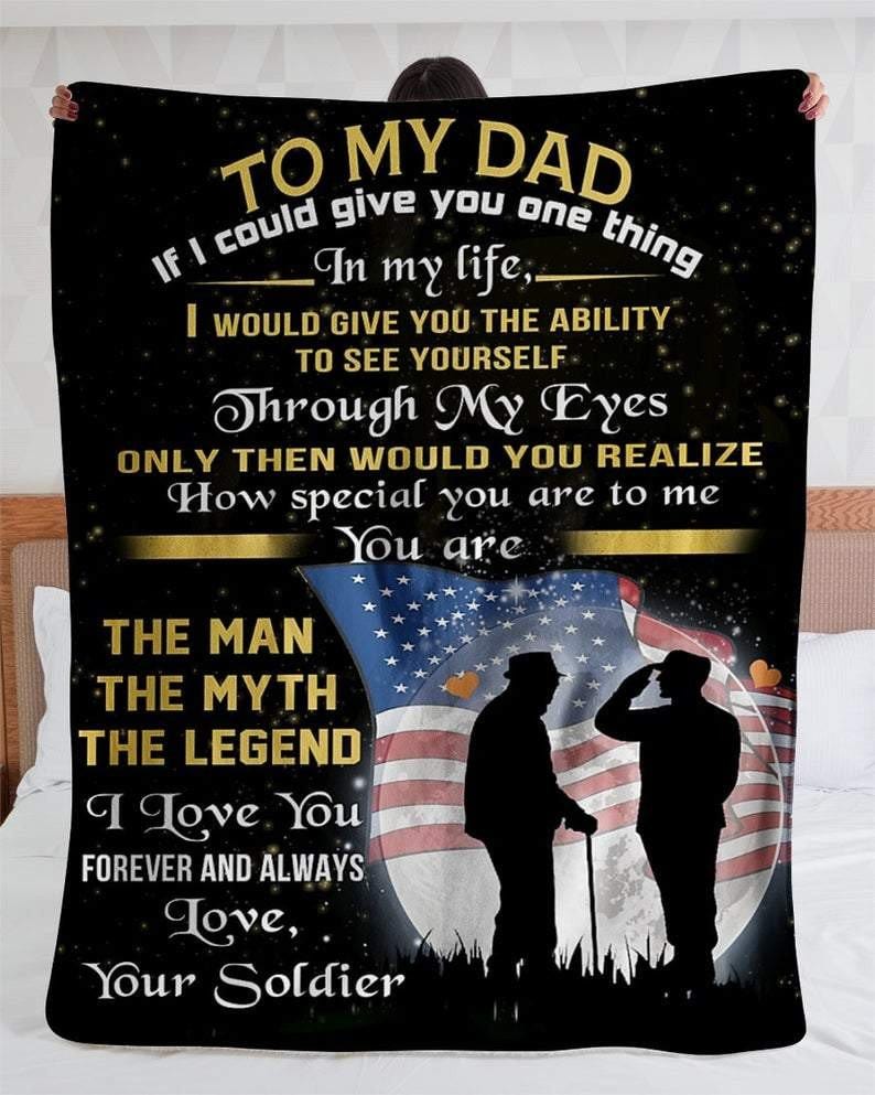 Para mi papá Con amor de tu soldado Manta del Día del Padre