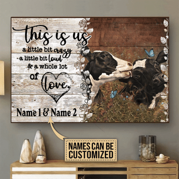 Personalized This Is Us Dairy Cow Poster, Canvas