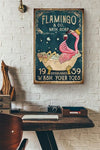 Flamingo Co Bath Soap Wash Your Toes Poster, Canvas