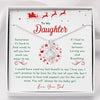 Christmas Alluring Beauty Necklace Dad Gift For Daughter You Will Always Be My Baby Girl Message Card Gift Box