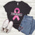 Camisetas personalizadas con lazo rosa contra el cáncer de mama