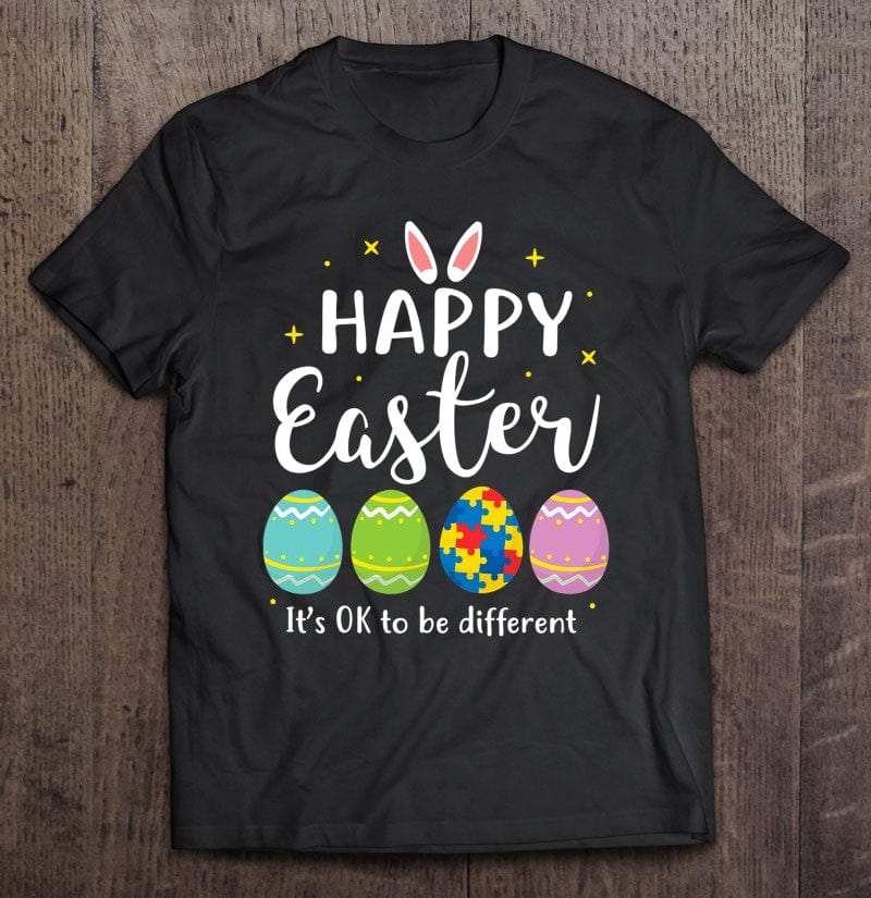 Autism Shirts For Kids, Happy Easter Egg It's OK To Be Different