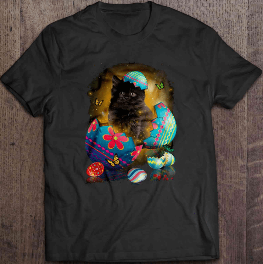 Black Cat Happy Easter Day Shirts