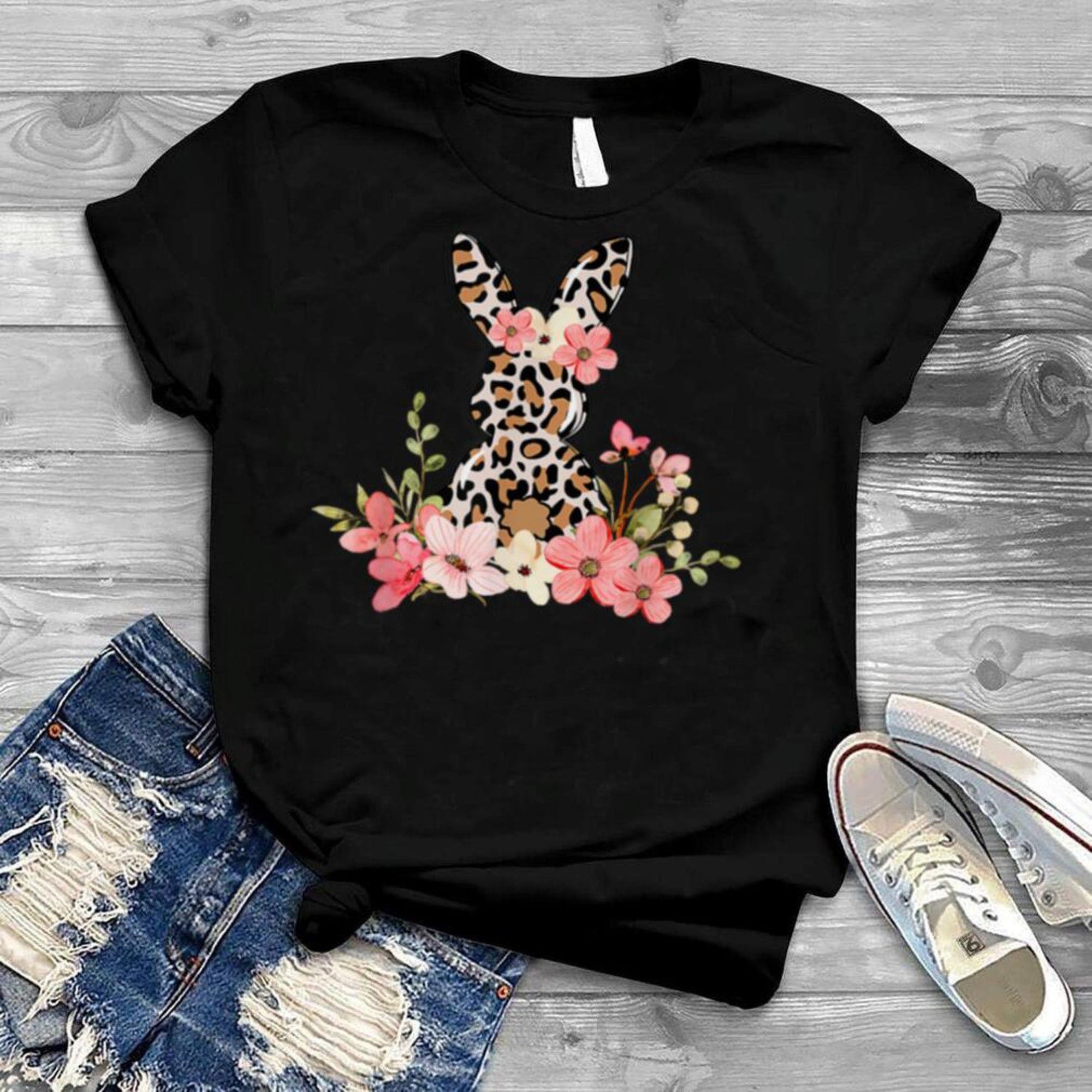 Cute Leopard Easter Bunny Rabbit Easter Shirts