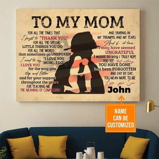 Póster personalizado para mi mamá bombero, lienzo, regalo para mi amada mamá