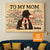 Personalized To My Firefighter Mom Poster, Canvas, To My Loving Mom Gift