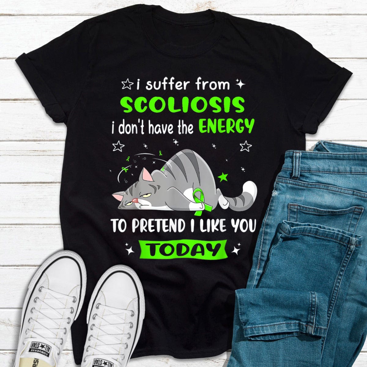 I Suffer From Scoliosis Funny Cat Scoliosis Awareness Shirt