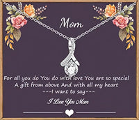 Mom Silver Alluring Necklace Jewellery For Mother's Day Birthday - For All You Do With Love A Gift From Above And With All My Heart
