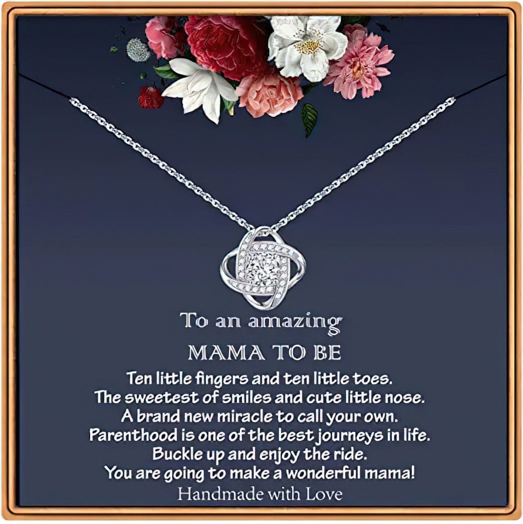 To An Amazing Mama To Be Love Knot Necklace - You're Going To Make A Wonderful Mama Mommy And Me Necklace