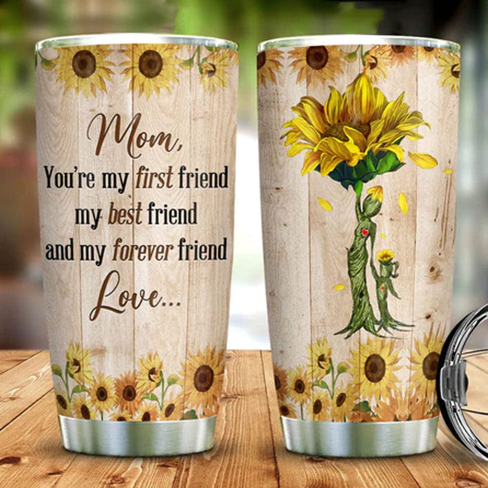 Vaso para el Día de la Madre "Mamá, eres mi primera amiga"