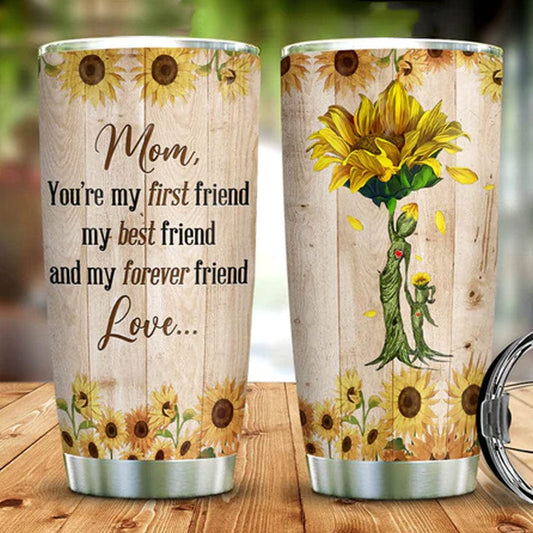Vaso para el Día de la Madre "Mamá, eres mi primera amiga"