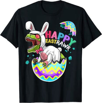 Happy Eastrawr T Rex Dinosaur Easter Bunny Egg Shirt