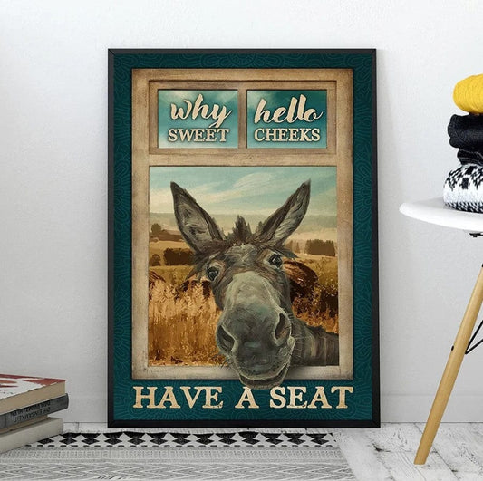 Póster, lienzo, ¿Por qué te apetece sentarte, burro gracioso?