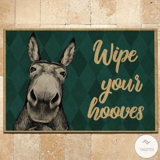 Funny Donkey Wipe Your Hooves Doormat