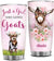 Vaso floral personalizado con la frase "Just A Girl Who Loves Goats"