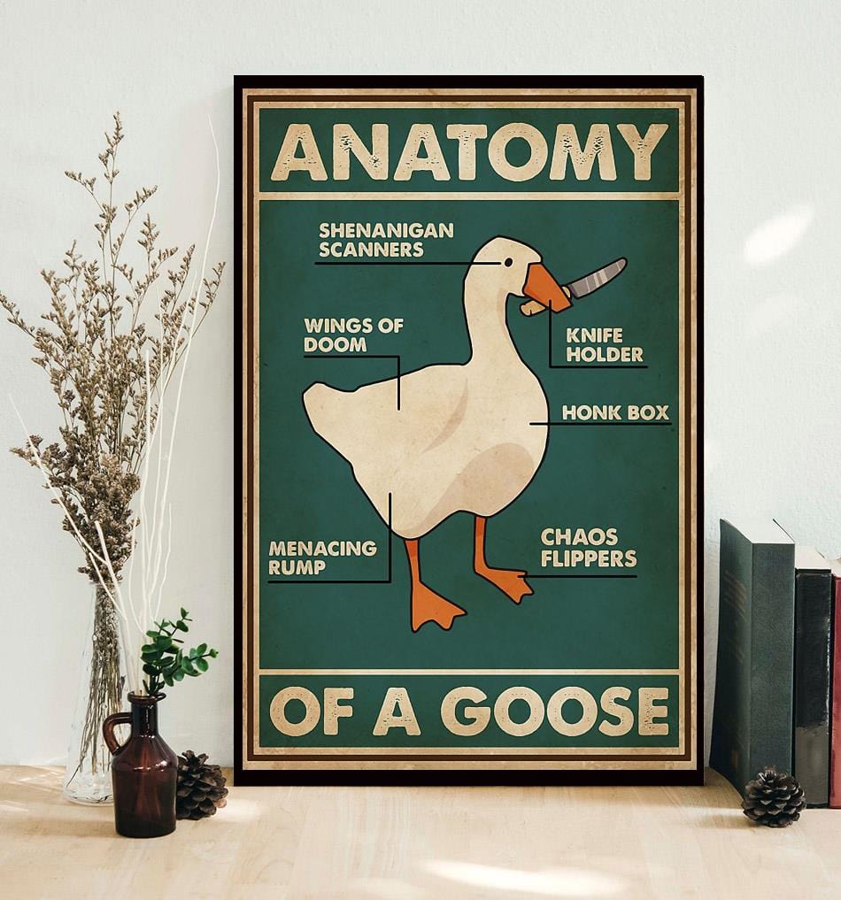 Anatomy Of A Goose Vintage Poster, Canvas