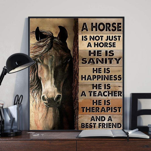Un caballo no es solo un caballo, es cordura Póster, lienzo para amantes de los caballos