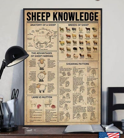 Sheep Knowledge Poster, Canvas