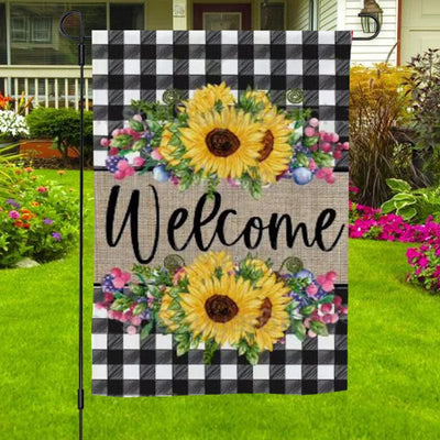 Floral Summer Sunflower House & Garden Flag
