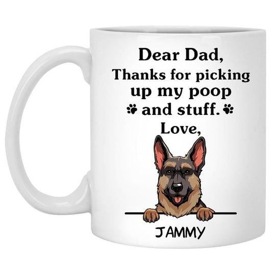 Taza personalizada para el día del padre con regalo de pastor alemán