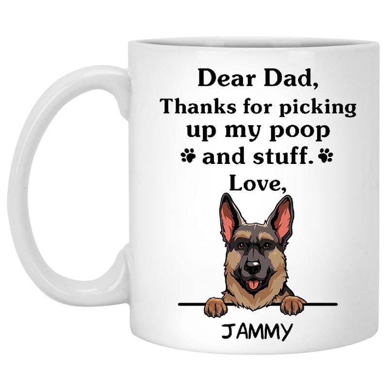 Personalized Gift For German Shepherd Dad Father's Day Mug