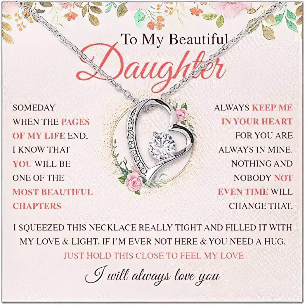 Collar para mi hermosa hija: si alguna vez no estoy aquí y necesitas un abrazo, solo abrázalo fuerte para sentir que mi amor siempre te amará