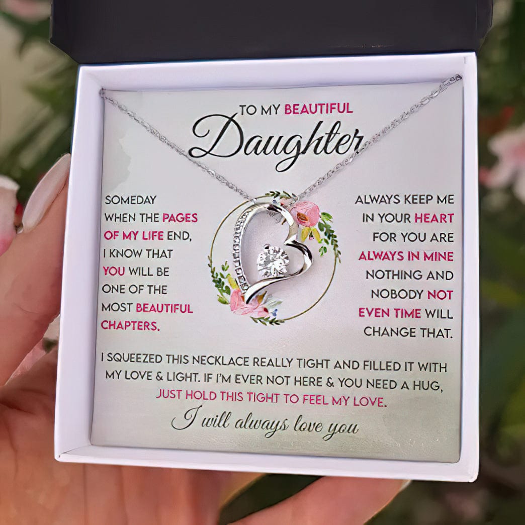 Collar para mi hermosa hija: si alguna vez no estoy aquí y necesitas un abrazo, simplemente abrázalo fuerte para sentir mi amor