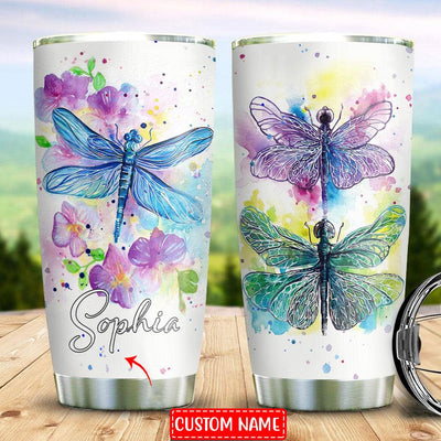 Personalized Dragonfly Will Appear When A Visitor Come From Heaven Tumbler