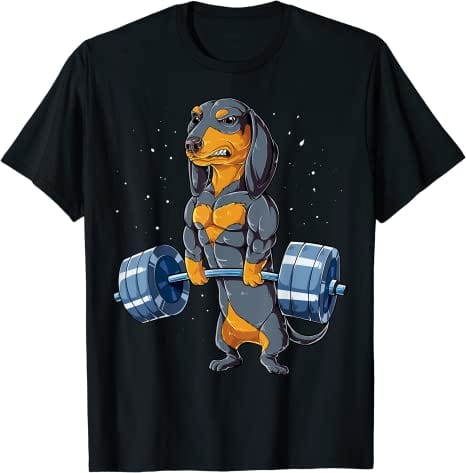 Dachshund Weightlifting Shirt