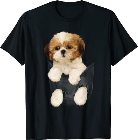 Camisa con bolsillo para cachorro de Shih Tzu