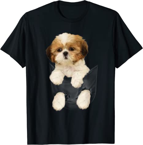 Shih Tzu Puppy In Pocket Shirt
