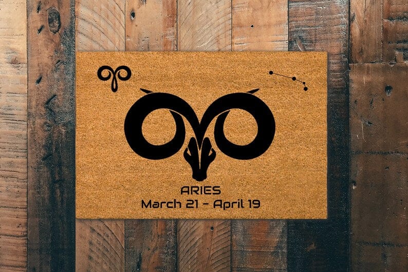 Aries Zodiac Sign Doormat