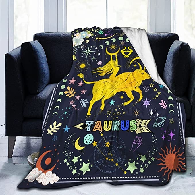 Taurus Horoscope Astrology Fleece & Sherpa Blanket