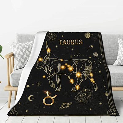 Taurus Horoscope Astrology Fleece & Sherpa Blanket