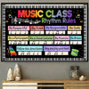 Music Classroom Rhythm Rules Supplies Music Teacher Poster, Canvas