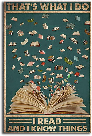 That's What I Do I Read And I Know Things Book Poster, Canvas