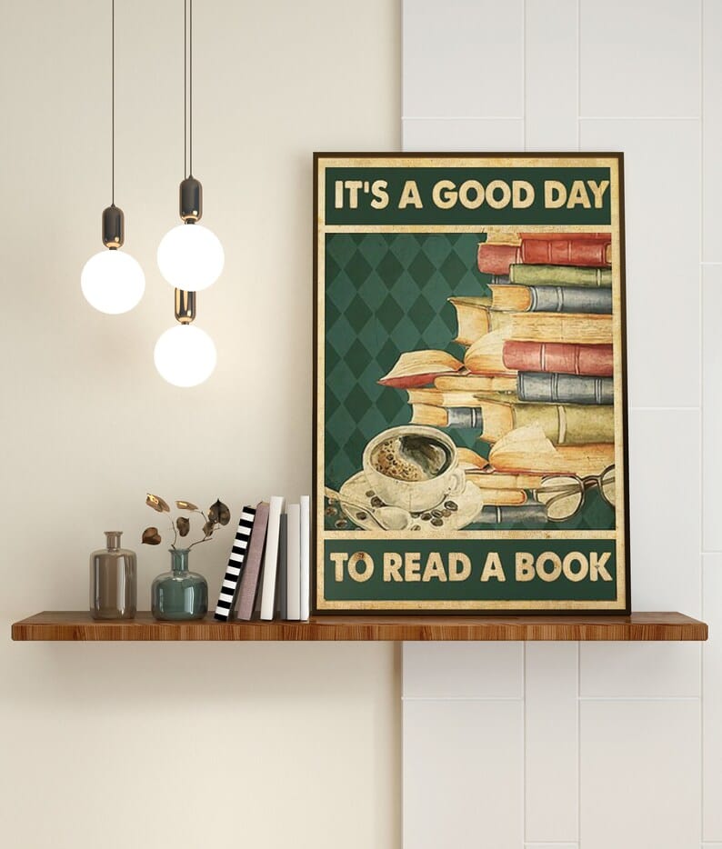 Es un buen día para leer un libro Póster, Lienzo