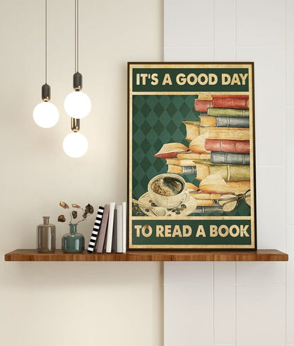 Es un buen día para leer un libro Póster, Lienzo