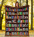 Book Reading Library Fleece & Sherpa Blanket