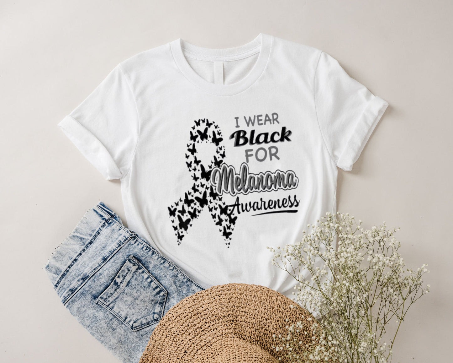 I Wear Black For Melanoma Awareness Shirt