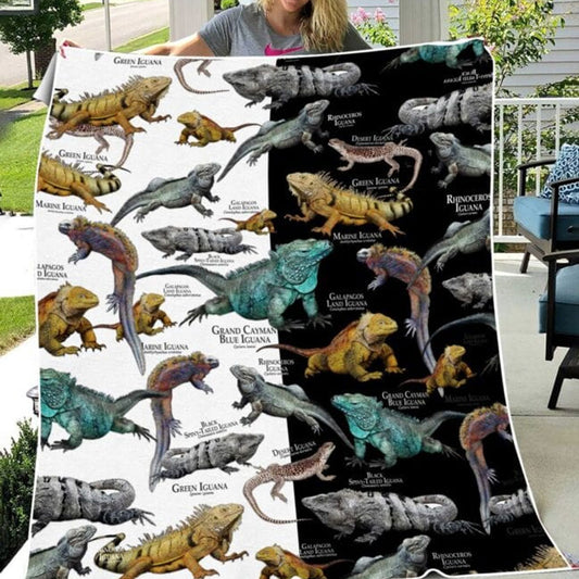 Razas de iguanas Manta de vellón y sherpa para iguanas