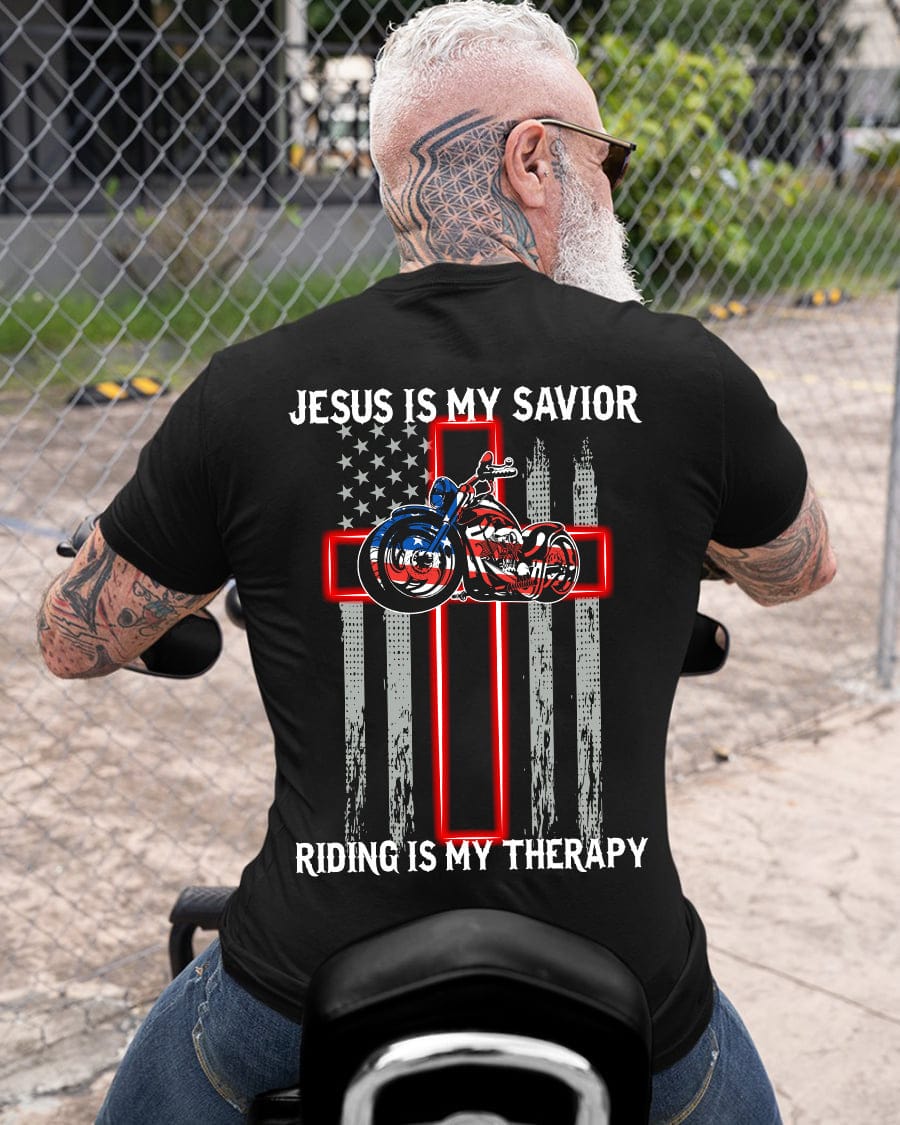 Jesus Is My Savior Riding Is My Therapy Shirts