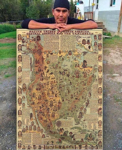 Native American Map Jigsaw Puzzle, Autism Toys For Kids, Adults